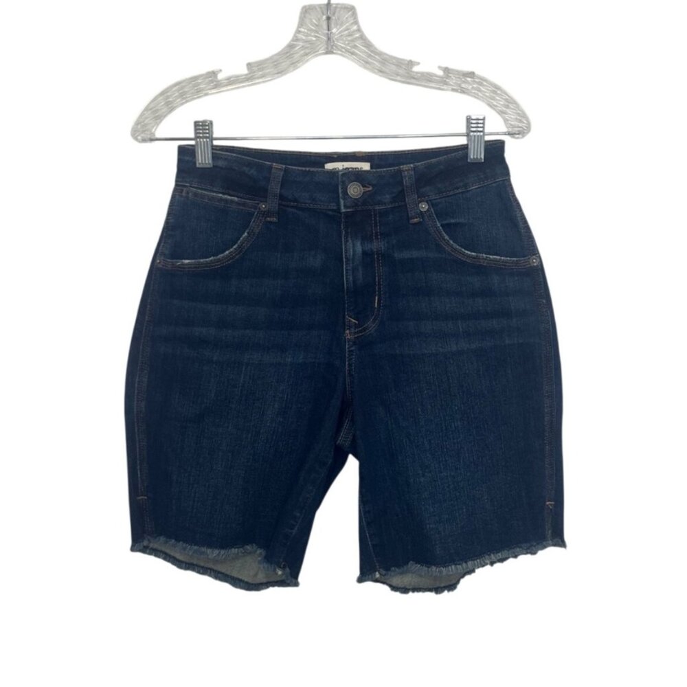 M Jeans Maurices Curvy High Rise Bermuda Shorts Womens Size 4 Dark Wash Denim Ne